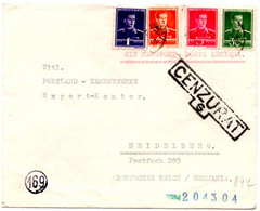 Lettre Par Avion De Baneasa Bucarest (1941) Pour Heidelberg Censure Allemande Cenzurat - Storia Postale Seconda Guerra Mondiale