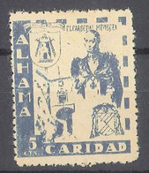 VIÑETAS - VIGNETTE - CINDERELLAS Alhama ( Granada ) Caridad 5 Cts. Sofima 10 Guerre Civile Espagne Spain Civil War & 70 - Erinnofilia