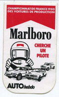 Sticker Autocollant "Marlboro"  Championnat De France Des Voitures De Production 1980 - Auto Hebdo  Course Automobile F1 - Automobile - F1