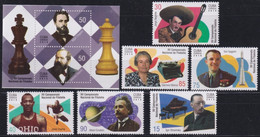 2020.33 CUBA 2020 MNH PHILATELY CHAMPUIONSHIP GAGARIN CHESS AJEDREZ  JORGE NEGRETE ALBERT EINSTEIN. - Unused Stamps