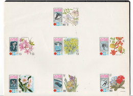 OLYMPICS - RAS AL KHAIMA - 1972 - SAPPORO /FLOWERS SET OF 7 PROOFS IN UNCUT SHEET MINT NEVER HINGED, SCARCE - Inverno1972: Sapporo