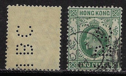 Hong Kong 1902 / 1911 King Edward VII Stamp With Perfin IBC By International Banking Corporation - Usati