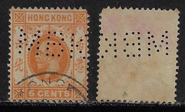 Hong Kong 1902 / 1911 King Edward VII Stamp With Perfin MBK By Mitsui Bussan Kaisha - Gebraucht