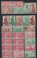 GRANDE SERIE COLONIALE - PROTECTION DE L'ENFANCE - QUINZAINE IMPERIALE - 83 TP NEUFS *** - COTE 174€. - 1942 Protection De L'Enfance Indigène & Quinzaine Impériale (PEIQI)