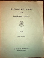 Naval Architecture - Rules And Regulations For Passenger Vessels - Forze Armate Americane