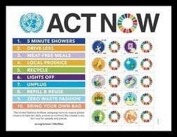 United Nations (New York) 2020 Mih. 1737/46 UN Campaign Against Climate Change Act Now. Bicycle MNH ** - Ongebruikt
