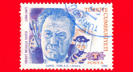 TURCHIA - Usato - 1992 - Fikret Mualla Saygi (1904-1967), Artista - T - No Valore Facciale - Usados