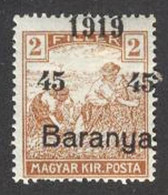 YUGOSLAVIA - UNGARN - CROATIA - BARANYA - ERROR - MOVED Ovpt. -*MLH - 1919 - Baranya