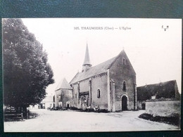 18  ,thaumiers ,la Place Et L'église - Thaumiers