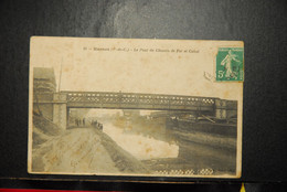 CP, 62,  HARNES / Le Pont Du Chemin De Fer Et Canal - Harnes