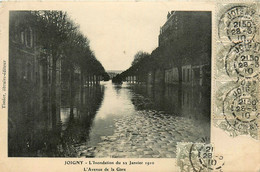 Joigny * Avenue De La Gare * Inondation Du 22 Janvier 1910 * Crue - Joigny