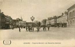 Le Blanc * La Place Du Marché * Les Nouvelles Galeries * Café BOISSEAU * Commerces Magasins - Le Blanc