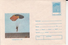 SPORTS, PARACHUTTING, RL 12/2 PARACHUTE, COVER STATIONERY, 1994, ROMANIA - Parachutting