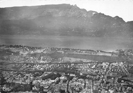 73-AIX-LES-BAINS- VUE AERIENNE- LE LAC DU BOURGET ET LA DENT DU CHAT - Aix Les Bains