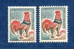 ⭐ France - Variété - YT N° 1331 A B - Numéro Rouge - Couleurs - Pétouilles - Neuf Sans Charnière - 1962 ⭐ - Unused Stamps