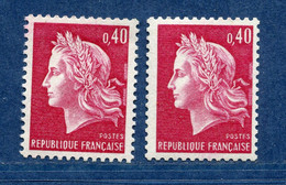 ⭐ France - Variété - YT N° 1536 B C - Numéro Rouge - Couleurs - Pétouilles - Neuf Sans Charnière - 1967 ⭐ - Neufs