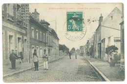 Cpa Rosny Sur Seine - Grande Rue, Près La Poste ( Facteur )   ( S.6539 ) - Rosny Sur Seine