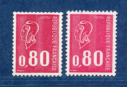 ⭐ France - Variété - YT N° 1816 C - Numéro Rouge - Couleurs - Pétouilles - Neuf Sans Charnière - 1974 ⭐ - Unused Stamps