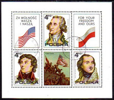 POLAND 1975 Bicentenary Of US Independence Block Used. Michel Block 63 - Used Stamps