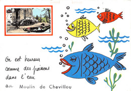87-SAINT-GENCE- MOULIN DE CHEVILLOU-ON EST HEUREUX COMME DES POISSONS DANS L'EAU AU MOULIN DE CHEVILLOU - Other & Unclassified