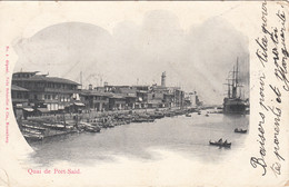Egypte - Port-Saïd - Port - Quais De Port-Saïd - Postmarked 1906 Port-Saïd Angers 49 - Port Said