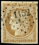 1    10c. Bistre-jaune, Oblitéré PC 1152, TB - 1849-1850 Ceres