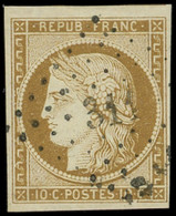 1    10c. Bistre-jaune, Oblitéré PC 311 De BEAUMESNIL, TB - 1849-1850 Ceres