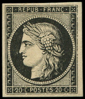 * 3    20c. Noir Sur Jaune, Frais Et TB - 1849-1850 Ceres