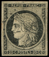 3    20c. Noir Sur Jaune Obl. PC 2035 De MONESTIER-DE-CLERMONT, TB - 1849-1850 Ceres