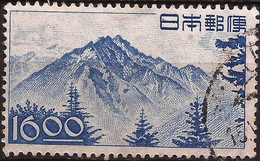 JAPON - Fx. 10094 - Yv. 411 - 16 ¥. Azul - Mt. Hodaka - 1949 - Ø - Oblitérés