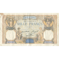 France, 1000 Francs, Cérès Et Mercure, 1937, 1937-07-15, TB+, Fayette:38.2 - 1 000 F 1942-1943 ''Déesse Déméter''