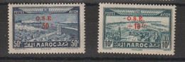 Maroc 1938 Série OSE PA 41-42, 2 Val * Charnière MH - Poste Aérienne