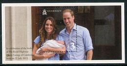 GUERNSEY 2013 Birth Of Prince George Block MNH / **.  Michel Block 66 - Guernsey