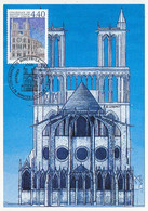 FRANCE => Carte Maximum - 4,40 Collégiale De Mantes La Jolie - 19 / 09 / 1998 - 1990-1999