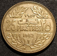 LIBAN - LEBANON - 25 PIASTRES 1952 - KM 16.1 - Libano