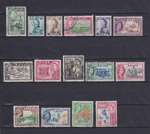 FIJI 1954/59, SG# 280-295, CV £29, Nature, Elizabeth II, Used - Fiji (...-1970)