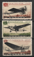 USSR, Russia 1937 10K 20K 30K Planes. Air Post Stamps. Michel 571-573/Scott C69-C71. Used - Gebraucht