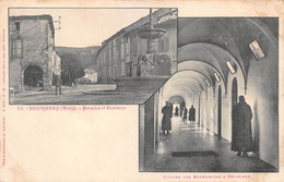 TARN  81  DOURGNE  ARCADES ET FONTAINE  CLOITRE DES BENEDICTINS  DEUX VUES - Dourgne