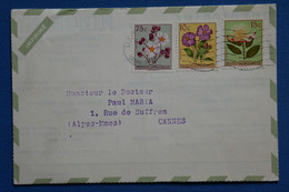 AB10 CONGO BELGE  BELLE  LETTRE  1959    LEOPOLDVILLE POUR CANNES FRANCE + PUBLICITE PUERICRINE  ++ AFFRANCH.INTERESSANT - Storia Postale