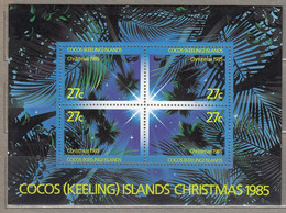 COCOS (KEELING) ISLANDS 1985 Christmas MNH(**) Mi Bl.5 #31399 - Islas Cocos (Keeling)