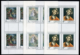 CZECHOSLOVAKIA 1991 National Gallery Paintings Set Of 5 Values In Sheetlets MNH / **.    Michel 3102-06 - Ongebruikt