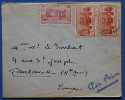 AB10 AOF DAHOMEY   BELLE  LETTRE   1947       POUR TOULOUSE   FRANCE + PAIRE DE TP+AEROPHILATELIE + AFFRANCH.INTERESSANT - Cartas & Documentos