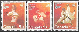 Canada 1975. Scott #B7-9 (MNH) Fencing, Boxing & Judo *Complete Set* - Ongebruikt