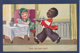 CPA Négritude Satirique Caricature Black Petits Noirs écrite - Andere & Zonder Classificatie