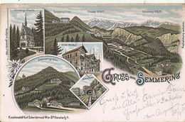 Gruss Vom Semmering. Litho. Circulated. (without Stamp). - Semmering
