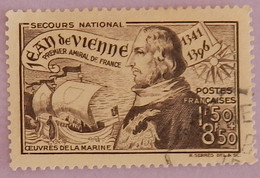 FRANCE YT 544 OBLITERE "JEAN DE VIENNE" ANNÉE 1942 - Used Stamps