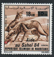 MAURITANIE - Faune, Chacal - Y&T N° 359 - 1977 - Surchargé "Aide Au Sahel 1984", Nouvelle Valeur - MNH - Mauritanië (1960-...)