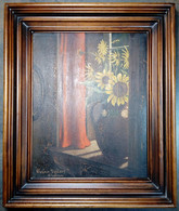 Nature Morte : Vase Avec Des Fleurs/ Still Life: Vase With Flowers, Heinrich Deitert, Düsseldorf (D) Area, 1944 - Huiles