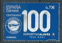 ESPAGNE SPANIEN SPAIN ESPAÑA 2021 CENT FOOTBALL DEPORTIVO ALAVÉS USED ED 5454 MI 5498 YT 5208 SC 4489 SG 5454 - Used Stamps