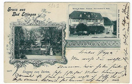 SUISSE - SEHR SEHR SELTEN - Gruss Aus Bad Ettingen - 1901 - Multivue - BL Bâle-Campagne
